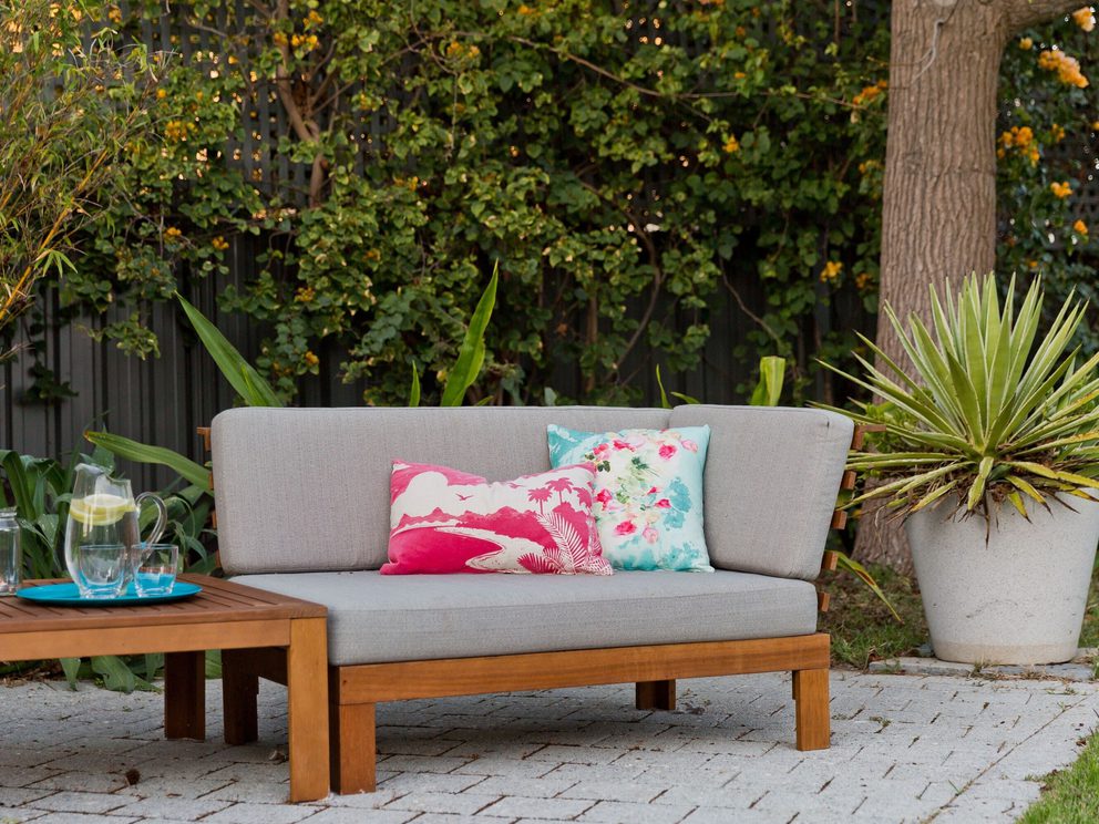 Alfresco couch in garden